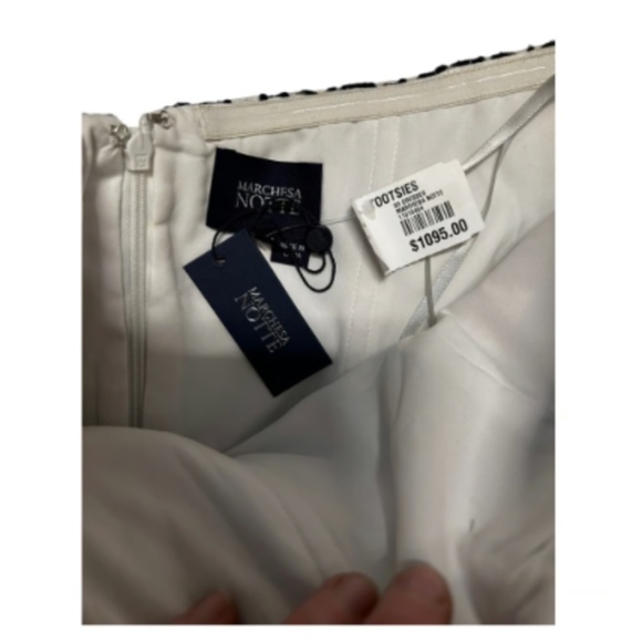 Marchesa Notte l NWT Strapless Floral Eyelet Organza Gown Size 6 - Picture 3 of 5